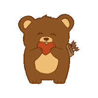 kikooart heart bear mushroom cupid Sticker