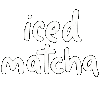 studiomaylee illustration aesthetic handlettering matcha Sticker