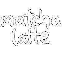 studiomaylee illustration minimal handlettering matcha Sticker