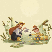 mariakondratieva nature stars magic garden GIF