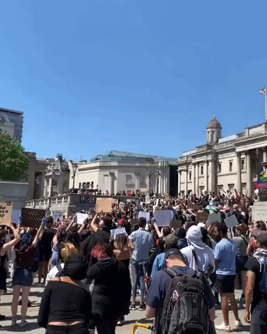 UK Activists Rally in London in Support of George Floyd Protesters