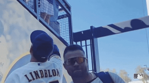 Manny Pina Kiss GIF by Milwaukee Brewers