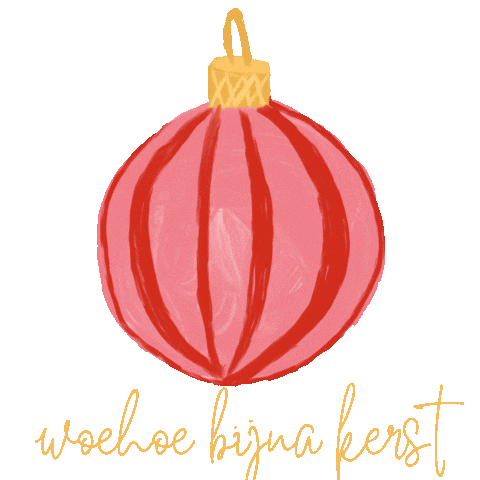 Rood Kerstbal Sticker by mimix
