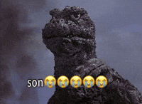 Face Godzilla GIF
