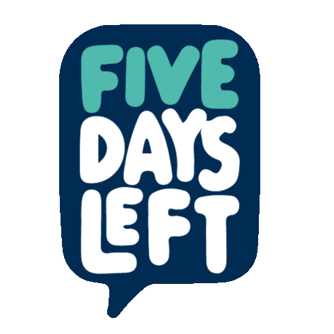 5 Days Countdown Sticker by Brunel University London