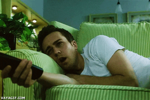 Bored Fight Club GIF