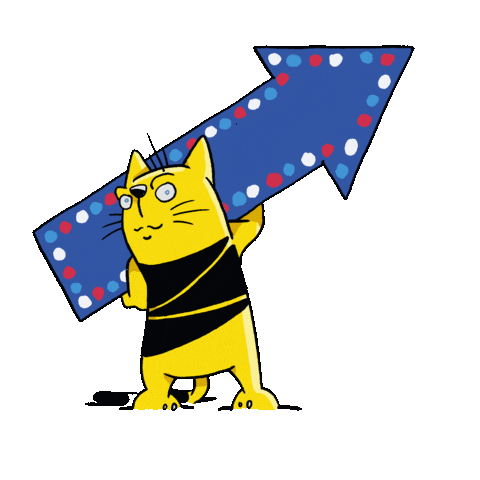 Cat Arrow Sticker