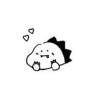 In Love Dinosaur Sticker