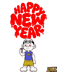 Happy New Year Family Sticker by Zhot