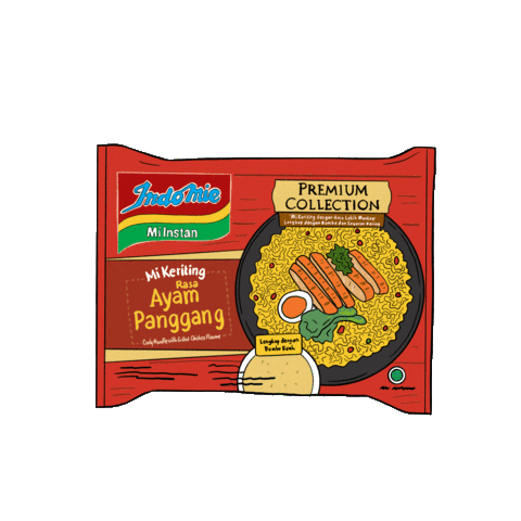 Indomielovers love happy food wow Sticker