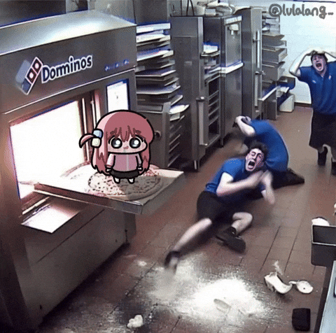 Scared Pizza GIF