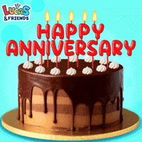 Happy Anniversary Celebration GIF by Lucas and Friends by RV AppStudios