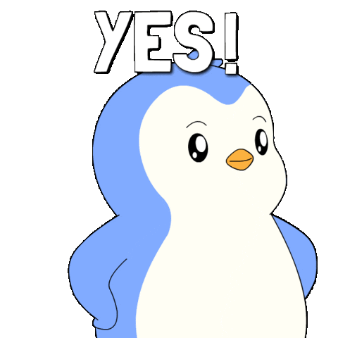 Penguin Yes Sticker by Pudgy Penguins