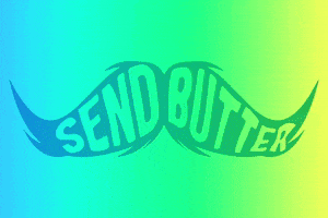 sendbutter logo mustache Movember noshavenovember GIF
