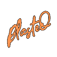 Blastedshop logo orange streetwear collection Sticker