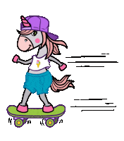 Skate Unicorn Sticker