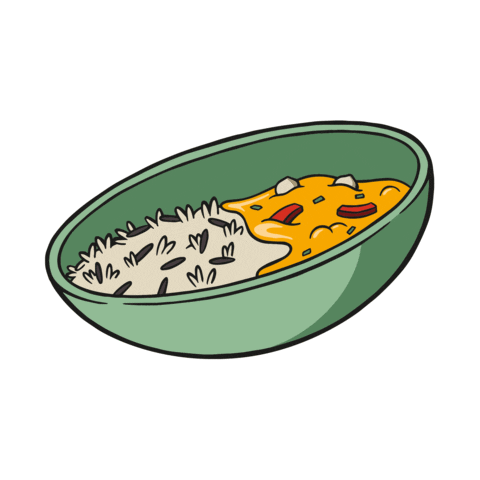 Curry Basmati Sticker by Reishunger