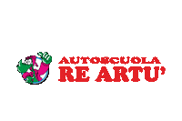 autoscuolareartu reartu re artu autoscuola re artu Sticker