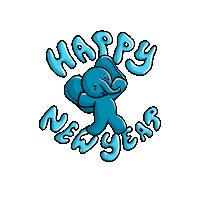 New Year Elephant Sticker by Dramblys