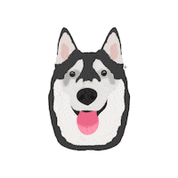 Siberian Husky Art Sticker