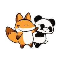 Fox Panda Sticker