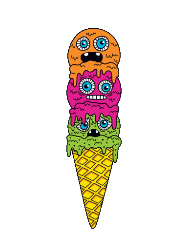 shocked ice cream Sticker by Carawrrr