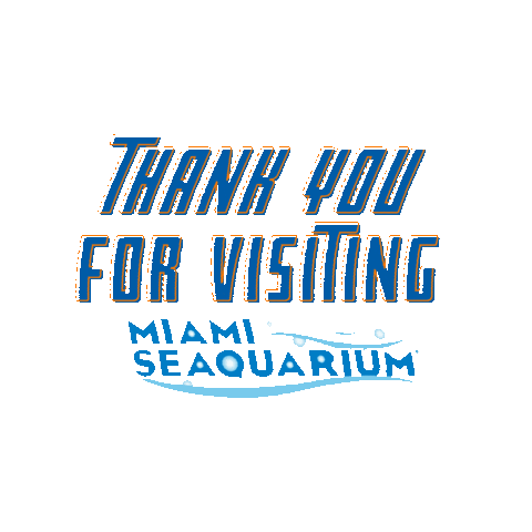 Thank You For Coming Sticker by Miami Seaquarium