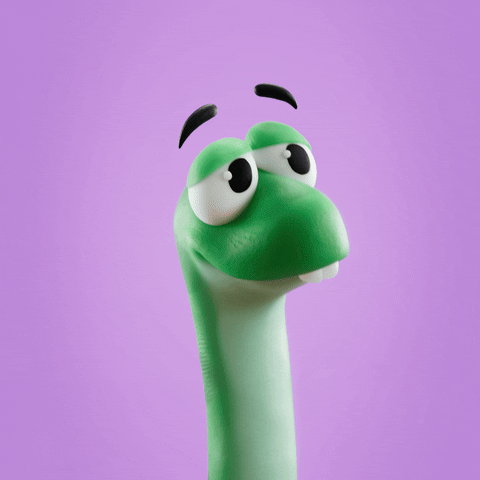 Shocked 3D GIF by Claynosaurz