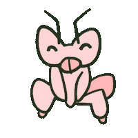 Praying Mantis Party Sticker