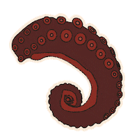 Octopus Seafood Sticker by The Salty Greek