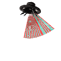 johnossi aliens ufo spaceship speaker Sticker