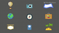 Travel Icons and Vacation Elements Pack