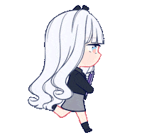 clairelle anime girl run walk Sticker