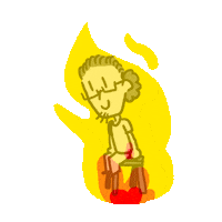 Fire Smile Sticker by JenChibi