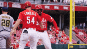 Celebration Yell GIF by Cincinnati Reds