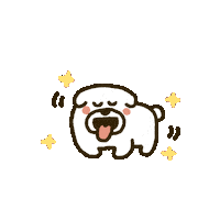 Happy Dog Sticker by takadabear