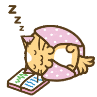 Cat Sleeping Sticker by Fuzzballs