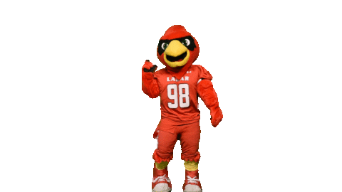 Big Red Mascot Sticker by Lamar University
