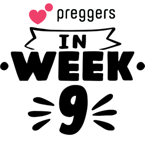 Pregnancy Week 9 Sticker by Preggers