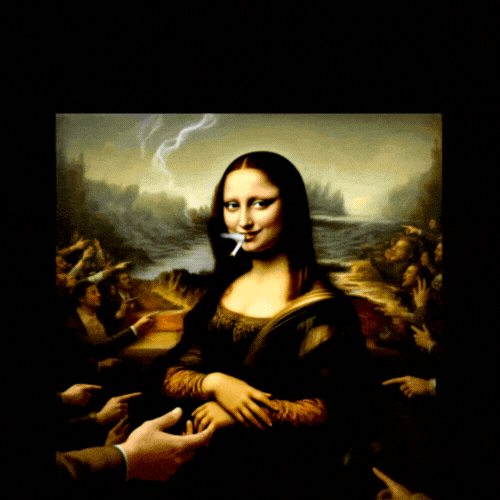 Mona Lisa GIF by FlySMarketing.com