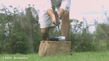 slow motion axe GIF