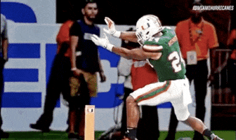 dragon ball z football GIF by Miami Hurricanes