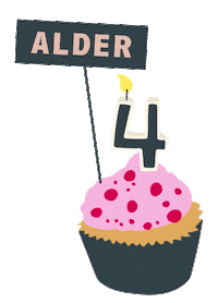 alderjakarta birthday candle cupcake alder Sticker