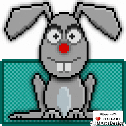 JMArtsDesign giphygifmaker rabbit GIF