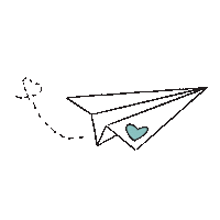 Send Paper Airplane Sticker by Audrey Wolf Co