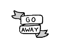 Go Away No Sticker by Sam Leighton-Dore