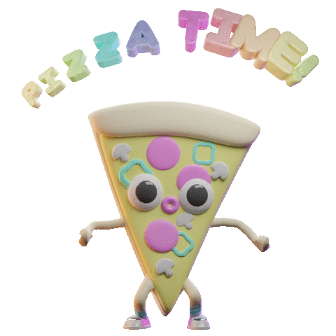 Happy Pizza Time Sticker by AshleyBlanchette