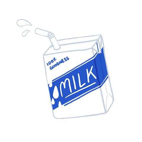 wooniemelon drink milk juicebox wooniemelon Sticker