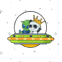 Waving Sci Fi Sticker by PandaPals