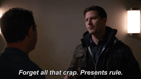 it's better to give than receive andy samberg GIF by Brooklyn Nine-Nine